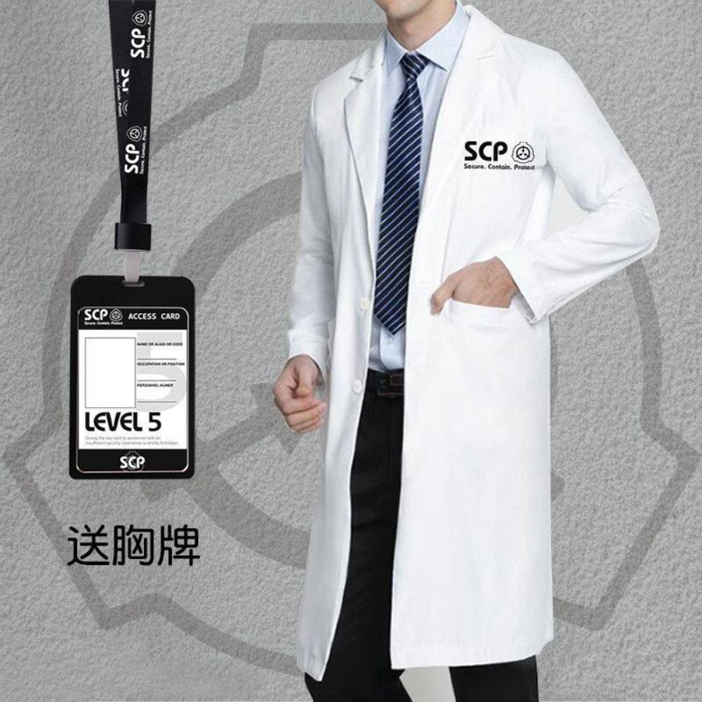SCP Merchandise White Lab Coat - Anime Merchandise Jacket 评论和价格