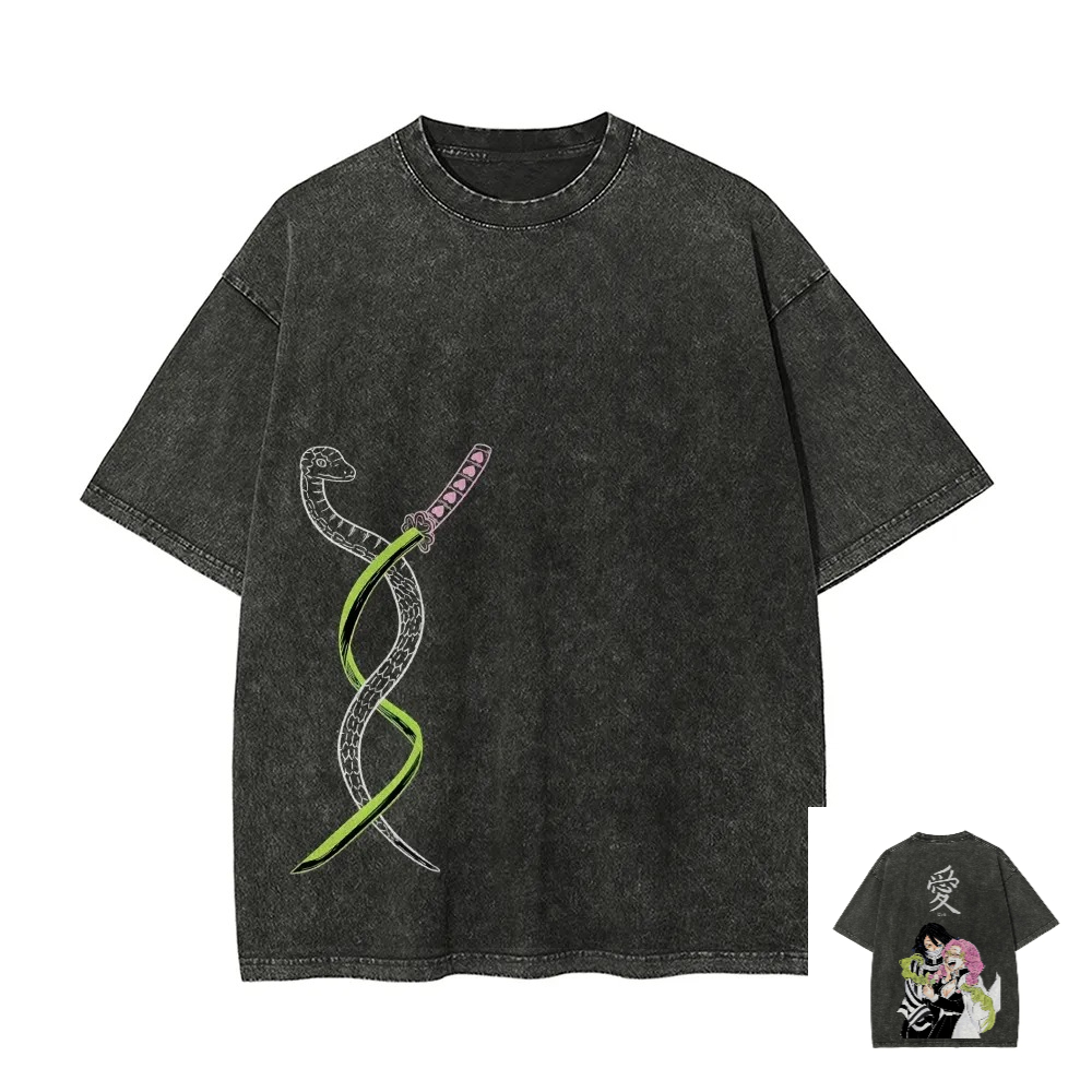 Kimetsu No Yaiba Washed T-Shir - Anime Merchandise Store In Japan 评论和价格