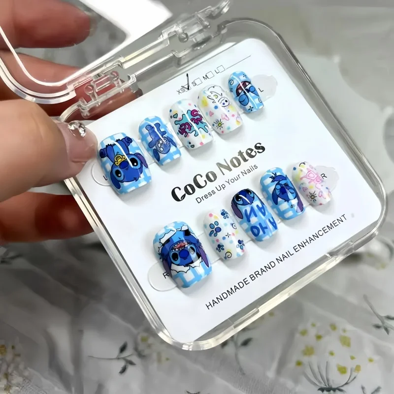 Disney Stitch Fake Nails Cute  - Anime Merchandise Nepal 评论和价格