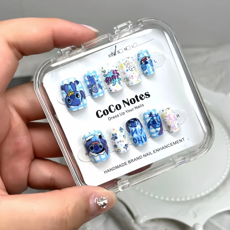 Disney Stitch Fake Nails Cute  - Anime Merchandise Nepal 评论和价格