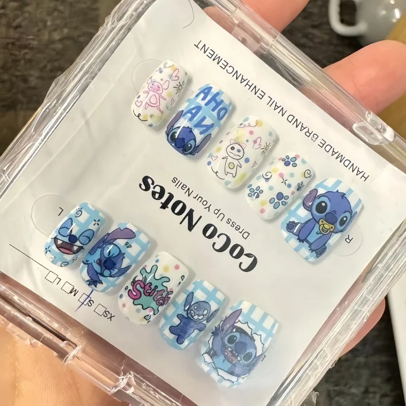 Disney Stitch Fake Nails Cute  - Anime Merchandise Nepal 评论和价格