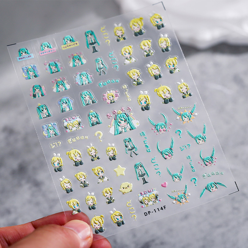 1PCS Hatsune Miku Cartoon Nail - Anime Merchandise Nepal 评论和价格
