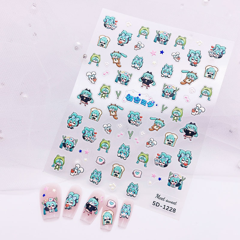 1PCS Hatsune Miku Cartoon Nail - Anime Merchandise Nepal 评论和价格