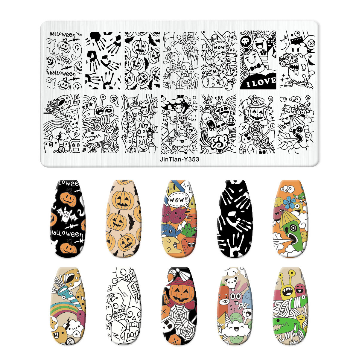 Cartoon Halloween Nail Art Sta - Anime Merchandise Nepal 评论和价格